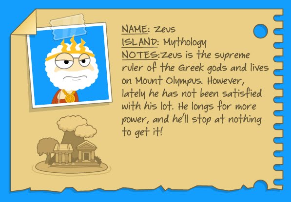 Poptropica mythology you must be on an errand from the gods